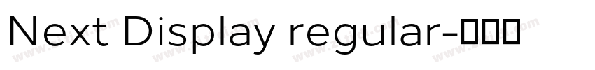 Next Display regular字体转换
